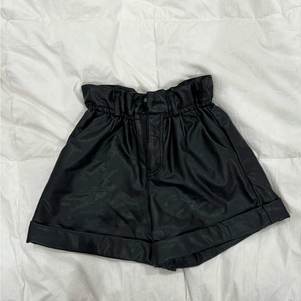 Zara High Waist Black Women's Shorts